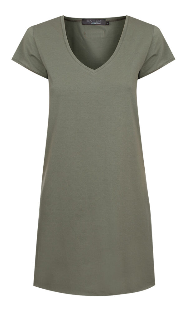 Dámské tričko BASIC “V” prodloužená délka tmavě šedá
