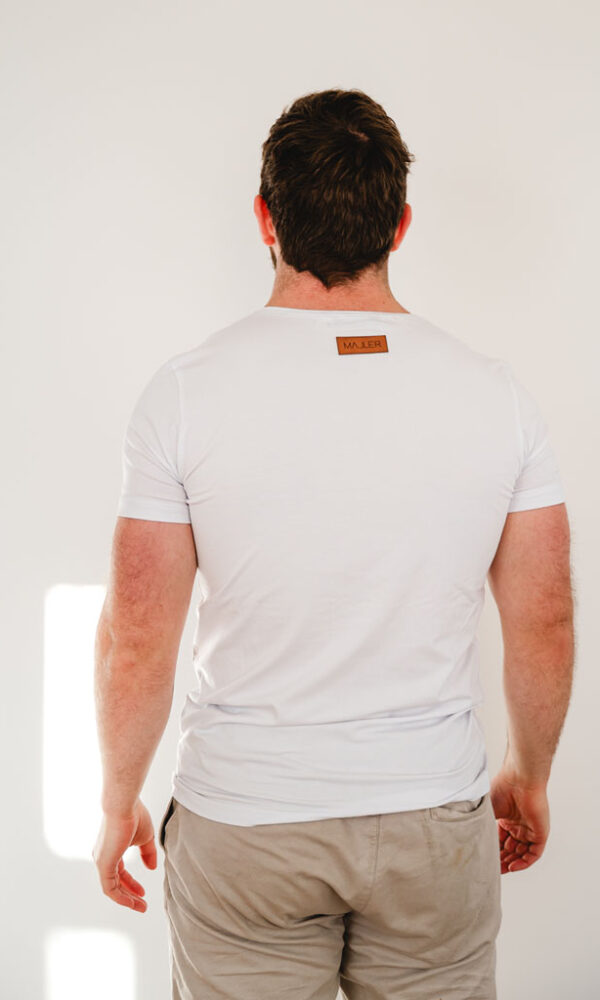 Pánské tričko BASIC kulatý výstřih white