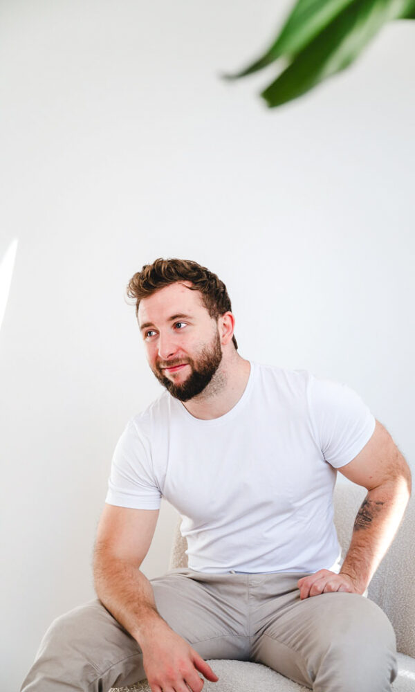 Pánské tričko BASIC kulatý výstřih white