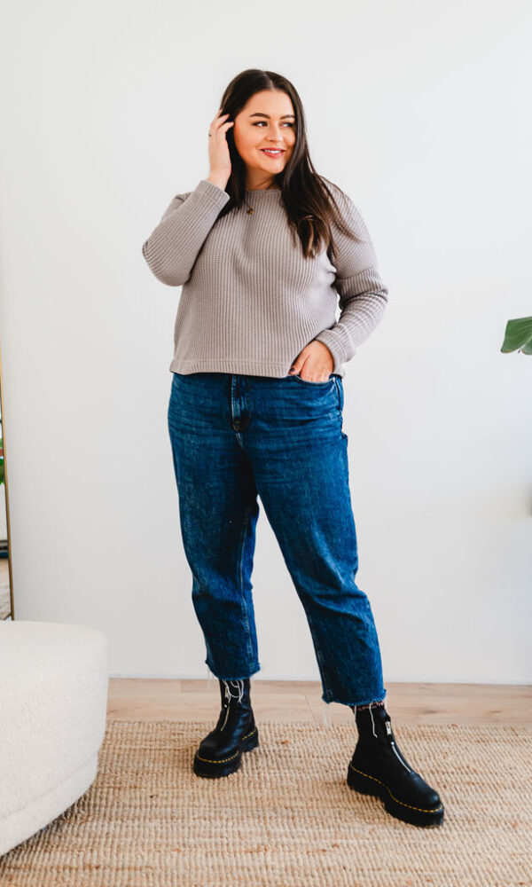 Dámský svetr ZARA šedo-hnědý