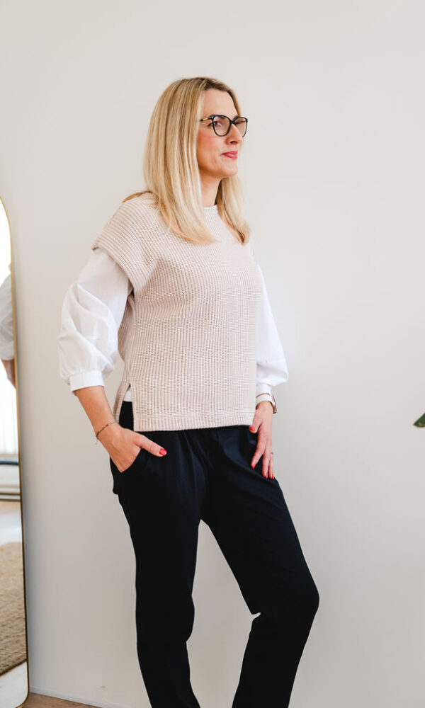 Dámská vesta ZARA béžová