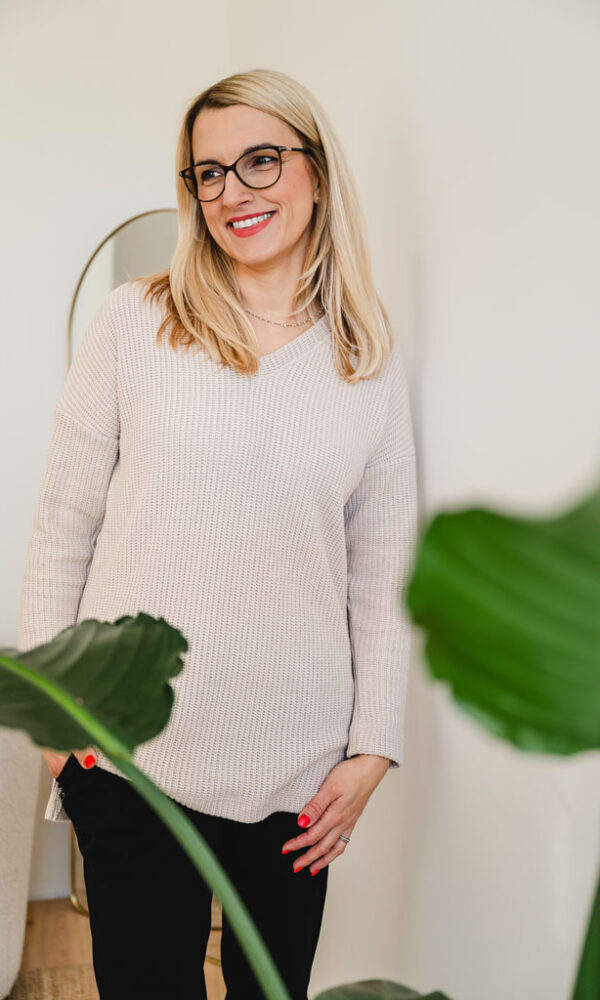 Dámský svetr ZARA “V béžový