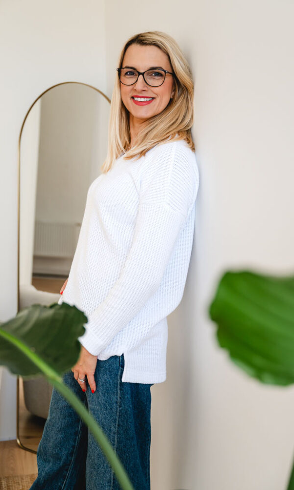 Dámský svetr ZARA “V bílý