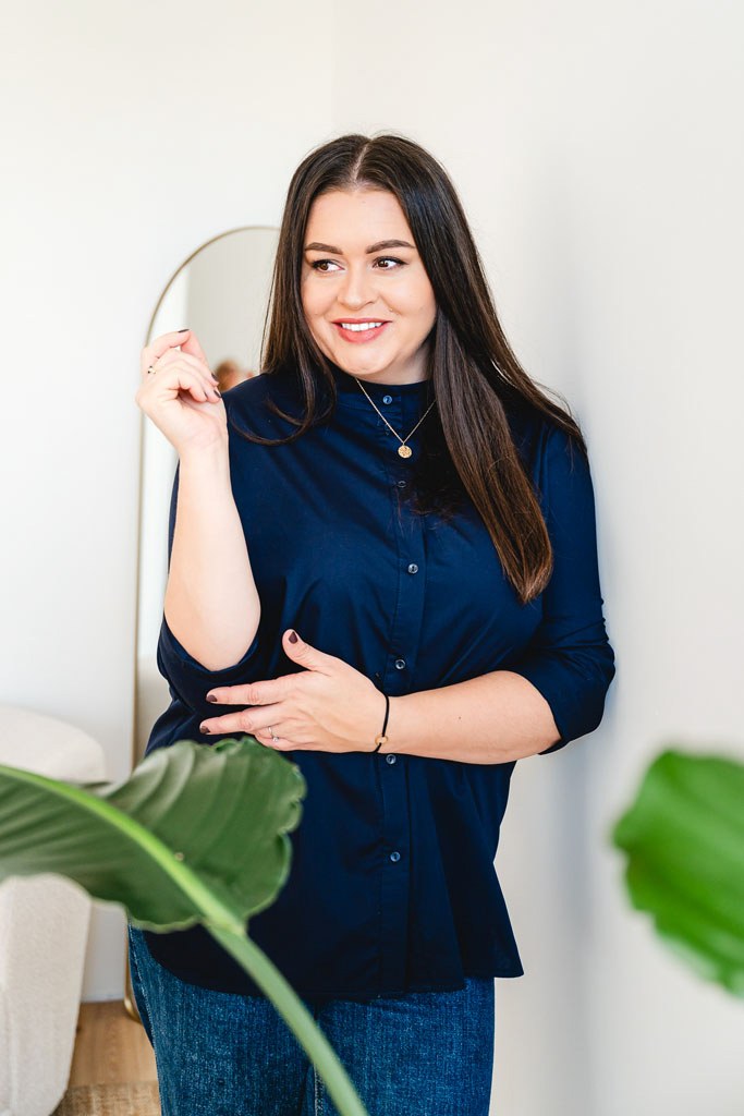 Dámská bavlněná košile POPLIN modrá - Image 5