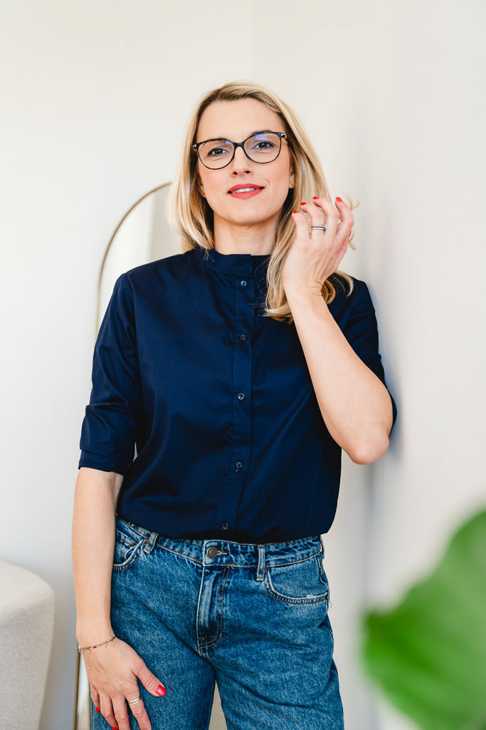 Dámská bavlněná košile POPLIN modrá - Image 2