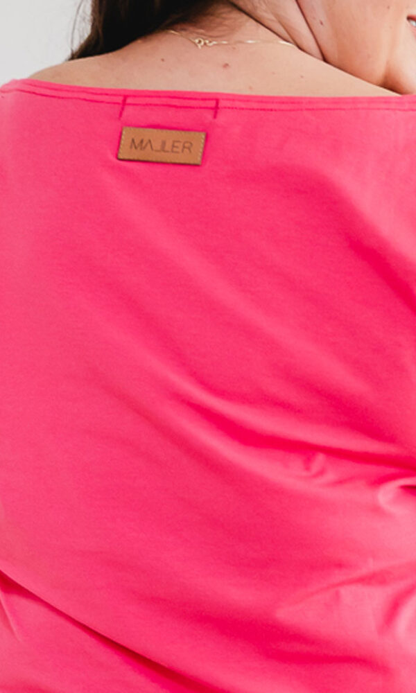 Dámské tričko BASIC LONG 3/4 rukáv tmavě růžové