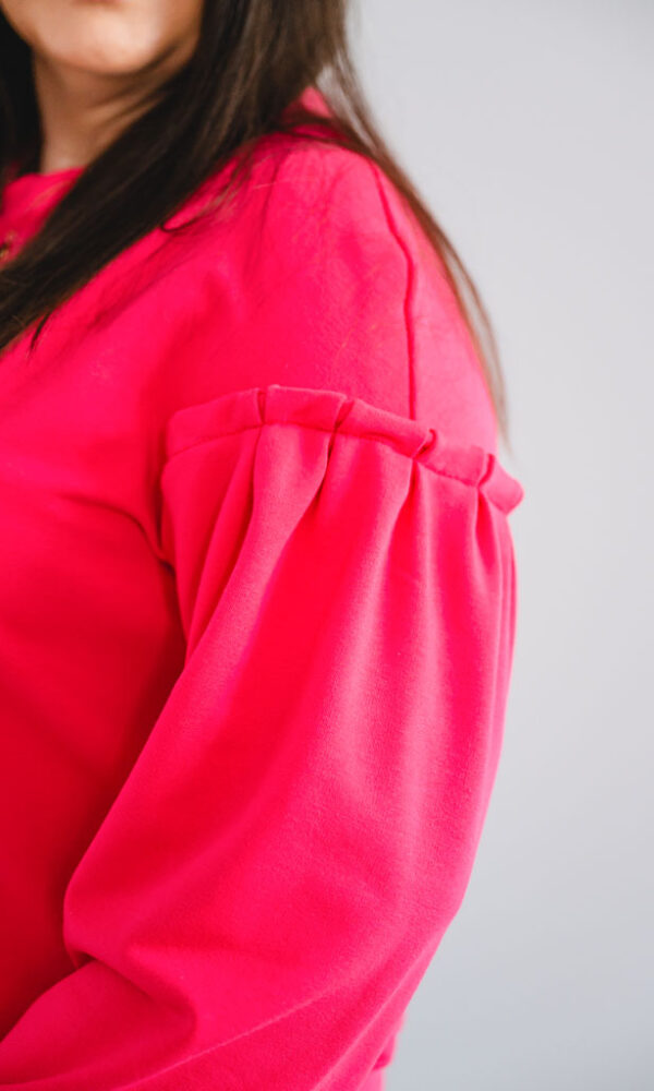 Dámská tepláková mikina DORA tmavě růžová